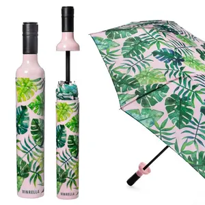 Nach Personalized druck manul öffnen polyester deco wein flasche regenschirm für förderung geschenk