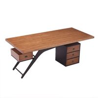 Bureau d'ordinateur en bois massif simple, durable et moderne pour le bureau à domicile, bureau créatif pour chef/president