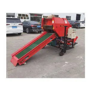 petrol silage chopper diesel engine corn hay and wrapper 50kg packing silage baler machine for packing