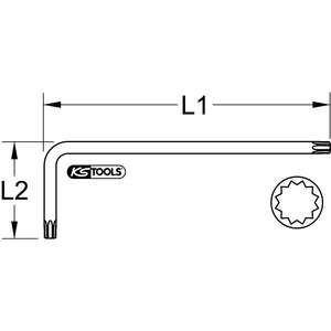 Llave inglesa KS TOOLS XZN, corta, M18 - Product Image 2