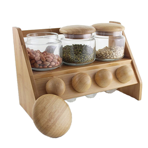 Estante de Bambú 2 en 1 para Especias y Recipientes, Directo de Fábrica, Organizador de Almacenamiento para Cocina - Product Image 4