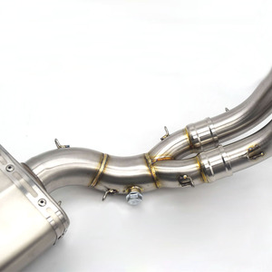 Para Yamaha MT-<span class=keywords><strong>07</strong></span> MT07 hasta <span class=keywords><strong>2022</strong></span> sistema de escape de la motocicleta Fondo Header mediados enlace de deslizamiento en silenciadores de acero inoxidable - Product Image 3