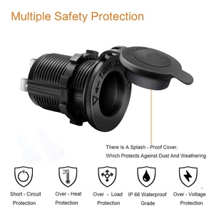 Amomd <span class=keywords><strong>Prise</strong></span> de courant étanche et durable pour <span class=keywords><strong>voiture</strong></span> 12-24V <span class=keywords><strong>Adaptateur</strong></span> de <span class=keywords><strong>chargeur</strong></span> d'allume-cigare Fiches et prises fiables - Product Image 6