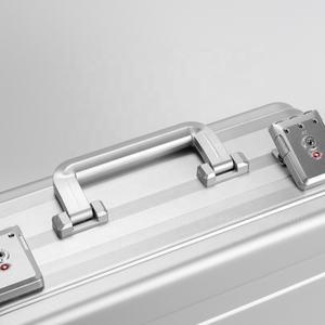 Aluminium draagbare aktetas, aanpasbare metalen kist, duurzame documentenopbergkist, gevoerd met spons, op maat gemaakt - Product Image 5