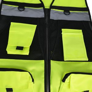 Gilet de sécurité réfléchissant personnalisé vêtements de sécurité haute visibilité en gros OEM en vrac vêtements de travail pour la sécurité routière de construction - Product Image 3