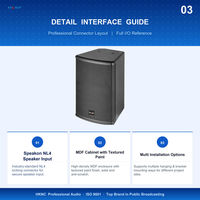 Speaker Multifungsi HKNC HK-GS2A12 12 Inch 400W 8 Ohm Sistem Suara DJ Pertunjukan Langsung Peralatan Audio