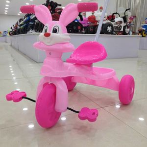 Pink Bunny Kids Tricycle With Push Handle Plastic Foam Wheels For 2 To 4 Years Old Children - Product Image 4