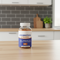 Gummies Probiotiques Personnalisées à base de Bacillus Coagulans, Bifidobacterium Lactis pour la Santé Intestinale, Immunitaire et du Sommeil des Femmes Adultes – Naturel