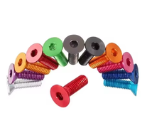 Vis à tête fraisée hexagonale en aluminium anodisé 7075 coloré M3 M4 M5