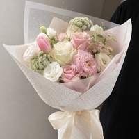 Papier de Soie en Gros en Maille Faite à la Main pour Emballage de Bouquets, Papier d'Emballage Floral Économique, Papier Cadeau, Fournitures pour Fleuristes
