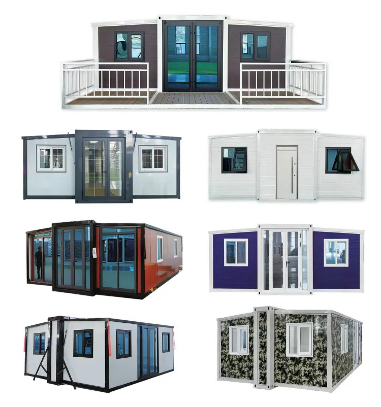 Luxury Foldable Mobile Expandable Prefab Container Beach House Villas Prefabricated Homes 20Ft With Restroom Houses