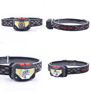 Lámpara de cabeza LED <span class=keywords><strong>con</strong></span> <span class=keywords><strong>Sensor</strong></span> de ondas <span class=keywords><strong>con</strong></span> luz roja y blanca, accesorios para acampar, faro impermeable para correr, ciclismo, pesca - Product Image 6