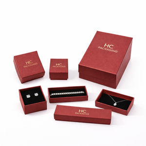 Caja de Regalo para Joyería, Caja de Regalo de Lujo Personalizada con Tapa Rígida y Base, Inserto de Gamuza, Estampado en Lámina, Logotipo Personalizado, Servicio OEM Aceptado - Product Image 1