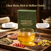 Tisane aux Quatre Trésors en Sachet Individuel 150g : Dendrobium, Reishi, Chrysanthème, Baies de Goji – Mélange Premium de Matières Premières