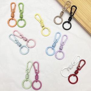 Colorful Zinc Alloy Hook Keychain <b>Spring</b> <b>Clip</b> For Bag Accessories Diy Craft Parts - Product Image 1