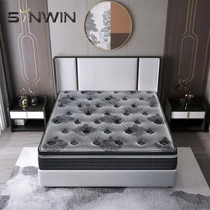 wholesale latex free golden supplier hotel 3zones pocket coil comfort spring bed mattress
