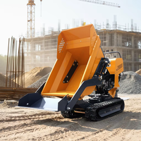 Modèle populaire Mini-dumper 500 kg, petit dumper sur chenilles, camion-benne autochargeur avec moteur essence ou diesel