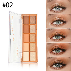 Palette de fards <span class=keywords><strong>à</strong></span> paupières <span class=keywords><strong>à</strong></span> dix couleurs Shimmer Matte Highlight pour <span class=keywords><strong>Amazon</strong></span> European American Powder Makeup Eye Shadow - Product Image 1