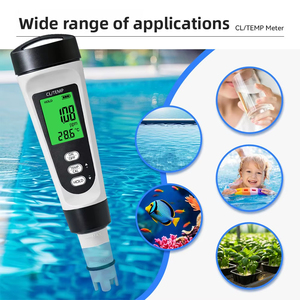 Medidor Portátil 2 en 1 de Cloro Residual y Temperatura (0-4 ppm) para Piscinas, Acuicultura y <span class=keywords><strong>Agua</strong></span> Potable - Product Image 2
