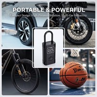 New Compact Tyre Air Pump Inflator Handheld Tire Pump Fast Inflation Tire Air Pump Inflator for Car Tire Scooter Basketball