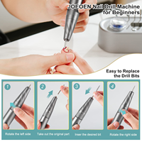 WELLSTRY OEM/ODM Nouvelle perceuse à ongles électrique haute vitesse 40000 tr/min, perceuse à ongles professionnelle portable 24W