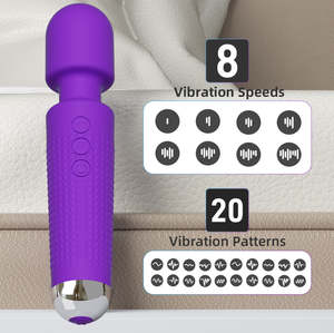 Vibrateur clitoridien pour femmes, bâton AV en gros, jouet sexuel pour adultes, 20 modes de vibration, masseur baguette - Product Image 3