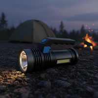 Lampe de poche de camping Outlux 3W étanche IPX5 160 lumens haute puissance rechargeable USB LED ABS longue portée avec lumière latérale