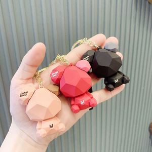 Bear Cute Doll <b>Key</b> <b>Chain</b> Silicone Car Couple <b>Key</b> Pendant Cartoon Schoolbag Pendant Creative Keychain - Product Image 3