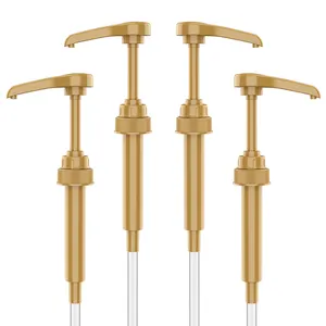 Eco-Friendly With 28 Mm Or 38 Mm Gold Food Dispenser Pump Plastic Syrup Pump 28/410 38/410 Syrup Pump