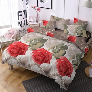 Tessuto in twill intrecciato disperso stampato a fiori grandi retrò microfibra 100 poliestere tessuto lenzuolo usa - Product Image 5