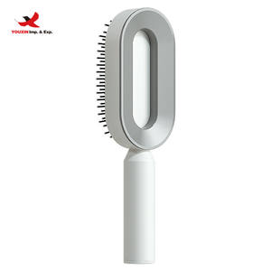 Brosse à cheveux auto-nettoyante à bouton-poussoir, prix bas, pour hommes et femmes, durable, peigne à massage du cuir chevel, anti- - Product Image 2