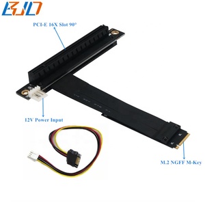 NGFF <span class=keywords><strong>M</strong></span>.2 <span class=keywords><strong>M</strong></span>-clave para PCI-E X16 hembra adaptador de ranura de Cable de extensión con 4Pin conector de alimentación de 90 grados - Product Image 1