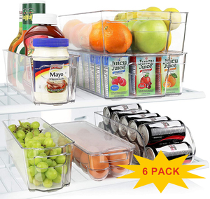 Stackable Storage Refrigerator Organizer Bins for Fridge, Freezer, Pantry and Kitchen