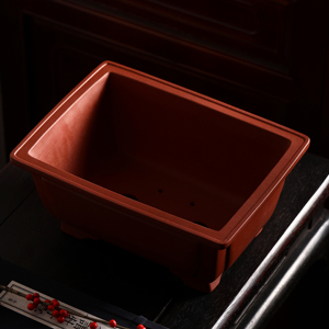 Pot à bonsaï Zisha rectangulaire en céramique fait main pour usage intérieur et extérieur - Product Image 3