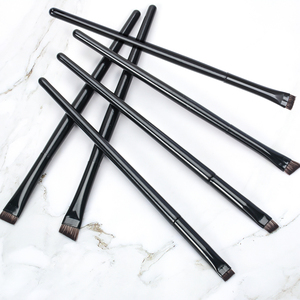 Gold Synthetic Eye Brows Paint Angle Makeup <strong>Brush</strong> Real Multi Function Short Handle Thin Angled Slanted Eyebrow Eyeliner <strong>Brush</strong> - Product Image 1