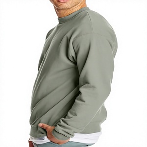 Sweat-shirt surdimensionné personnalisé pour homme en polyester/coton, col rond, épaules tombantes, en molleton doux et respirant, style streetwear - Product Image 1