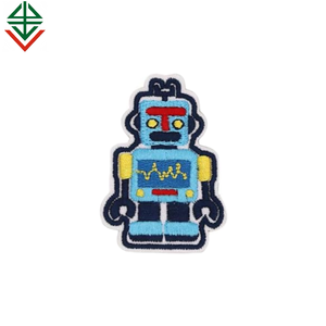 Bel ferro su ricamo cartone animato <span class=keywords><strong>Mr</strong></span> Robot toppe ragazzo felpa con cappuccio Robot ricamo toppe per borse - Product Image 5