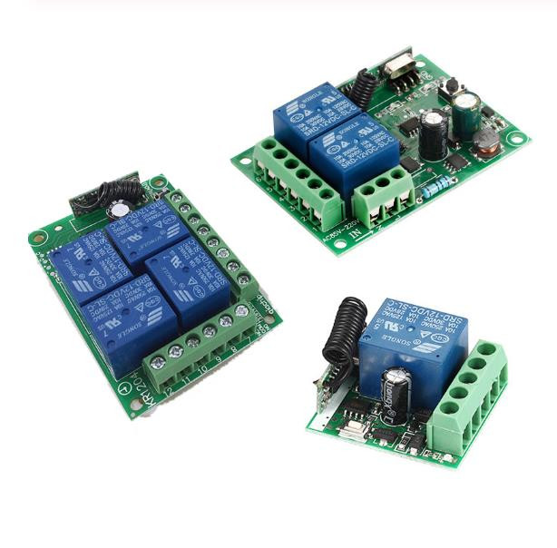 433MHz DC12V 1 2 4 CH /AC 85V 110V 220V 1 2 CH Relay Module 433MHz Wireless Remote Control Switch