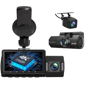 <span class=keywords><strong>Promotion</strong></span> 2.45 pouces 3 objectifs d'enregistrement GPS Mount 4K + 1080P + 1080P HD 2.4GHz WIFI enregistreur de voiture avec mode de stationnement d'enregistrement en boucle - Product Image 1