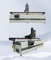 Máquina de Fresado y Taladrado CNC de Doble Cabezal de Alta Eficiencia para Ventanas y Puertas de Aluminio 180 °   Equipo de Perfilado de Mesa Rotatoria