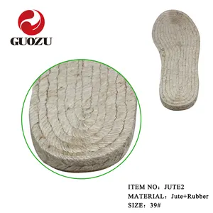 Flat 10mm 20mm Men Casual Rubber Espadrilles Jute Sole For Lady Sandals Outsoles Making OEM