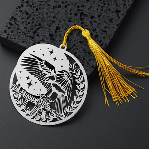 Custom logo Silver Bookmark Hollow Metal Stainless Steel <strong>Book</strong> <strong>Mark</strong> - Product Image 3