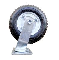 Heavy-Duty 8-Inch 2.50-4 Inflatable Casters Rigid/Swivel/Swivel with Brakes for Industrial & Agricultural Equipment