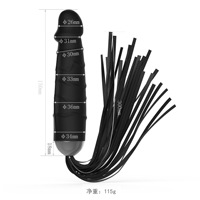 Fouet en cuir PU 2-en-1 SM Bondage Esclave et Godemichés Réalistes pour Femmes et Couples – Jouets Sexuels pour Femme – Jeu Sexuel Adulte – Prix de Gros