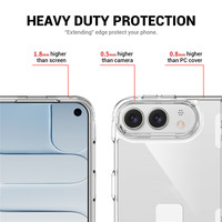 Coque de protection transparente pliable en cristal pour iPhone Duo, antichoc hybride avec béquille intégrée et protection intégrale de la charnière