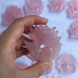 ขายส่งธรรมชาติโรสควอตซ์คริสตัลหินแกะสลักสีชมพู<span class=keywords><strong>เก้า</strong></span><span class=keywords><strong>หาง</strong></span>ฟ็อกซ์สำหรับของขวัญ - Product Image 2