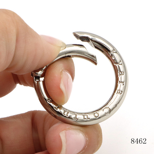 En Yüksek Kalite Bir İnç Yuvarlak Karabina Metal Anahtarlık Halkası Toka Çanta Aksesuarları Özel Logo Yaylı O Halkaları <span class=keywords><strong>D</strong></span> Halkaları - Product Image 3