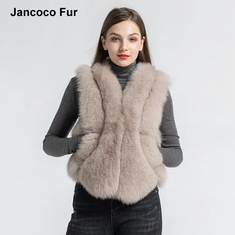 Mode Stil Kurze Weste Frauen Echt Fox Pelz Gilet Winter Warm Top Qualität Weste Dame Natürliche Pelz S7601