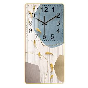 Reloj de Pared Rectangular de Porcelana Cristalina de Marca, Esfera Recubierta de Papel, Decoración para Sala de Estar y Dormitorio, Relojes de Pared de Plástico Económicos - Product Image 1