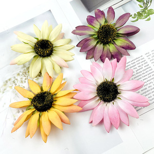 Fleur artificielle de tournesol simulée, diamètre 10 cm, fleur en soie pour la photographie de mariage, les décorations et la décoration intérieure - Product Image 3